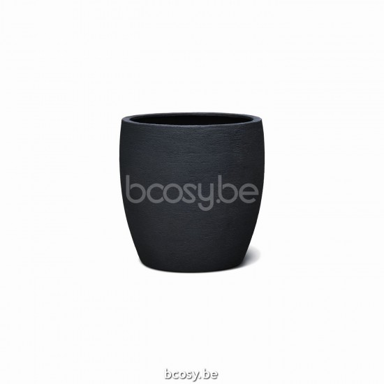 Jardinico TERRA Round Plant Pot Terra Dôme Pottery set Nero.