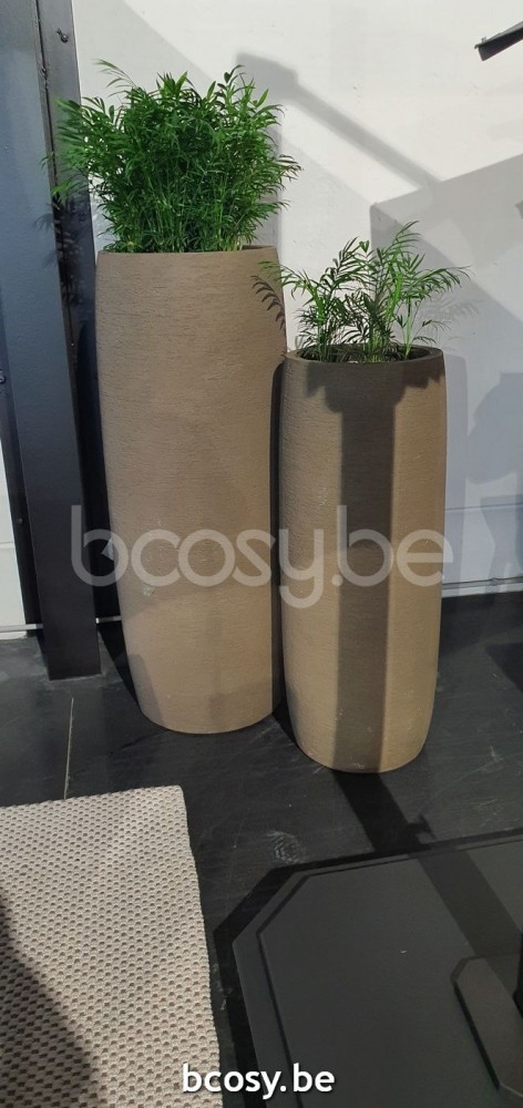 Jardinico TERRA Round Plant Pot Alto Small Sabbia.