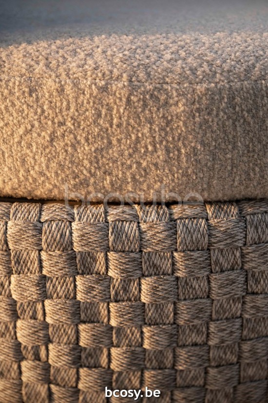  Jardinico TONDO Runder Loungesessel 1s Leinen Alu - Seal Seil Pampas cat C.