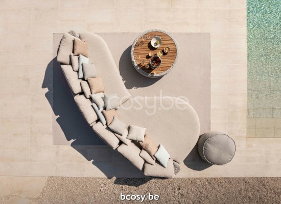 Jardinico TONDO Organic Modular Organic Sofa Left Arm Linen alu - Seal Rope Pampas cat C.