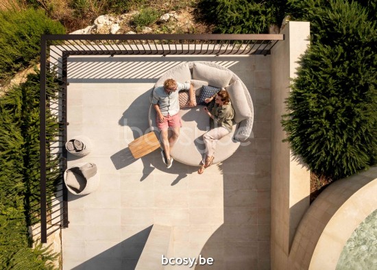 Jardinico TONDO Lit De Jardin Lin alu - Corde seal Pampas cat C.