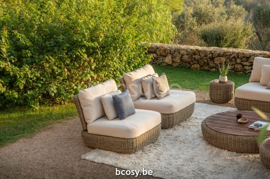 Jardinico TUGU Table D'appoint Rond Ø45 Cottage - Sable Teck.