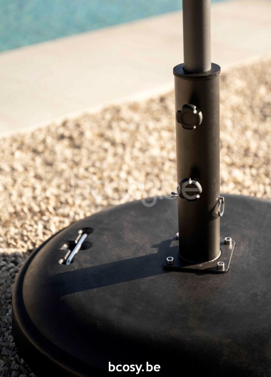 Jardinico TULI Pied De Parasol 50 Kg Black Concrete.