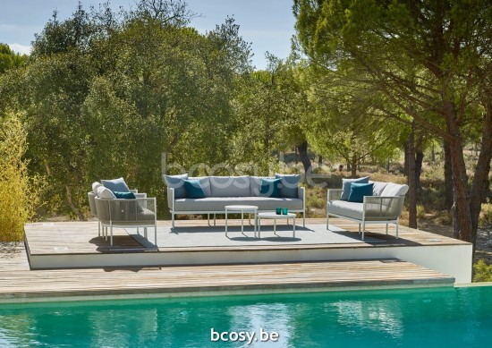 Jardinico VOLTE Runder Beistelltisch Verschachtelt Weisser Ceramic Bianco.