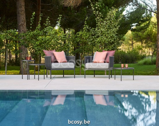 Jardinico VOLTE Table Basse Antracite Ceramic Nero-Charcoal.