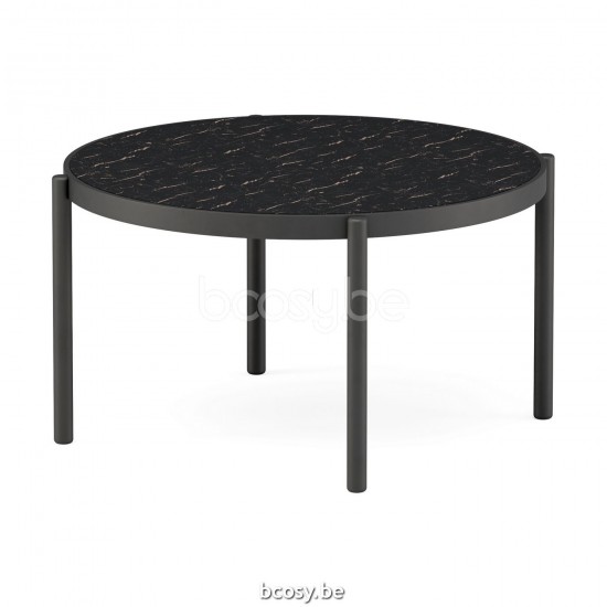 Jardinico VOLTE Ronde Salontafel Vernestbaar Ø60 Antraciet-charcoal Ceramic Nero-Charcoal.