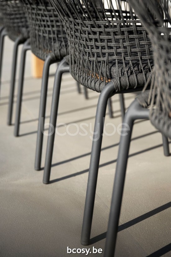 Jardinico YUNA Armchair Charcoal - Charcoal Rope Ebony.