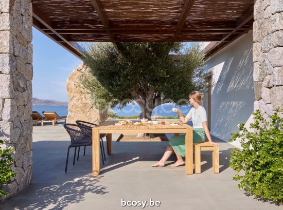 Jardinico YUNA Lehnstuhl - Sessel Anthrazit - Anthrazitfarbene Schnur Ebony.