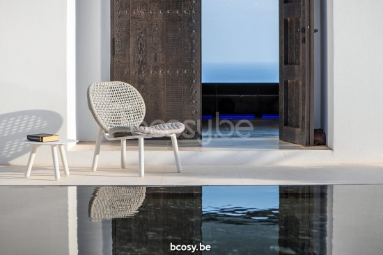 Jati&Kebon Skate Alu Tables d'appoint de jardin Aluminium blanc mat.