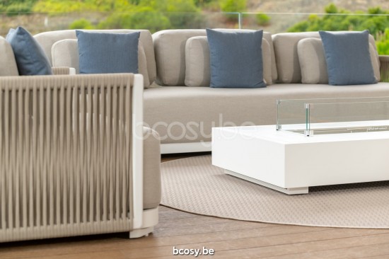 Jati&Kebon Durbuy garden outdoor lounge sets White mat aluminium.