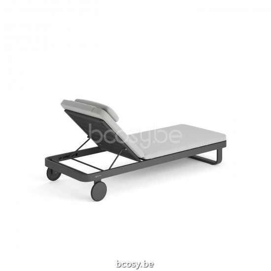 Jati Kebon Durbuy Ligbed Antraciet mat aluminium.