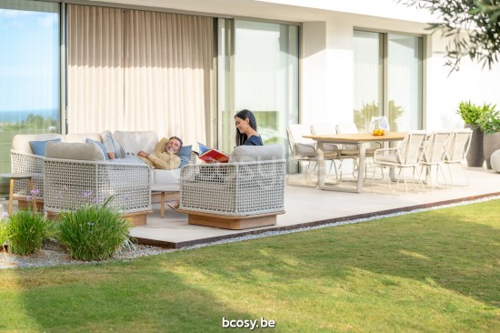 Jati&Kebon Acri garden outdoor lounge sets Sand mat Linnen.