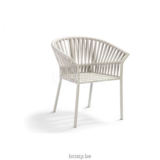 Jati Kebon Tofino Alu Chaise de jardin avec accoudoirs Aluminium Dune mat.