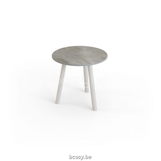 Jati Kebon Ronda Bijzettafel Dune mat aluminium Tafelblad Keramisch.