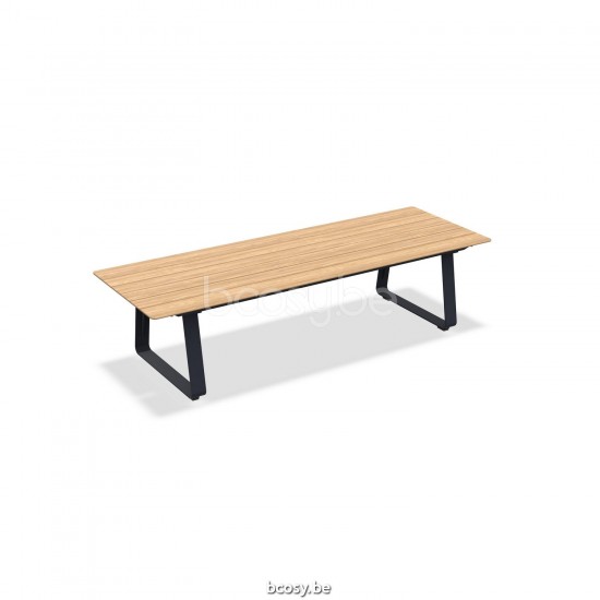 Jati Kebon Elko Tuintafel Antraciet mat aluminium Tafelblad Teak.