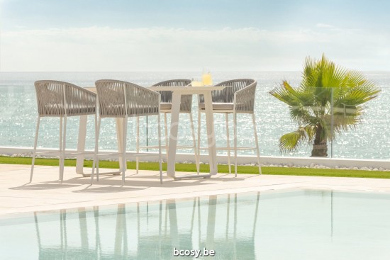 Jati&Kebon Elko Tuinbars Outdoor bars Wit mat aluminium.