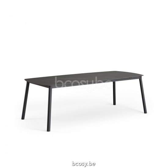 Jati Kebon Durham Tuintafel Antraciet mat aluminium Tafelblad Keramisch.