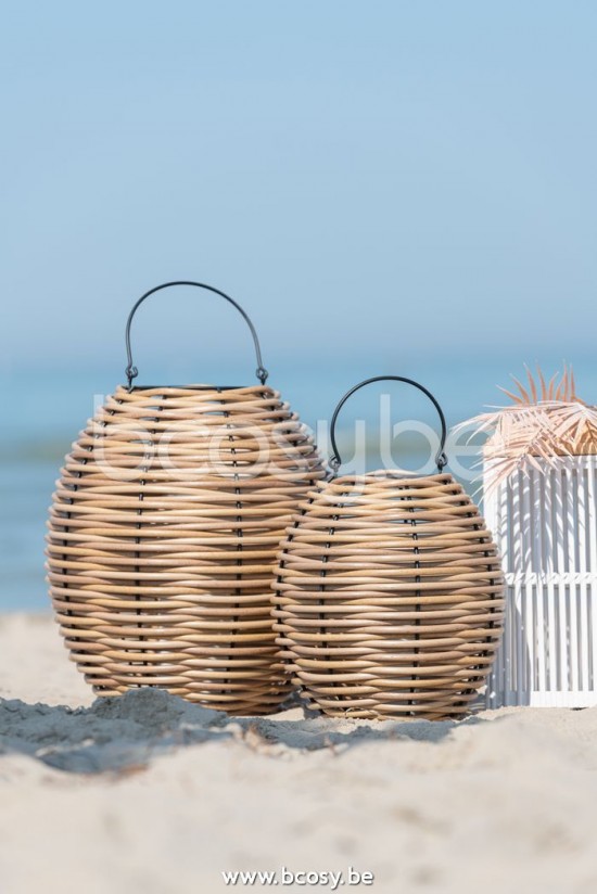 Jline Linterna Tejido Led Plastico Natural Small