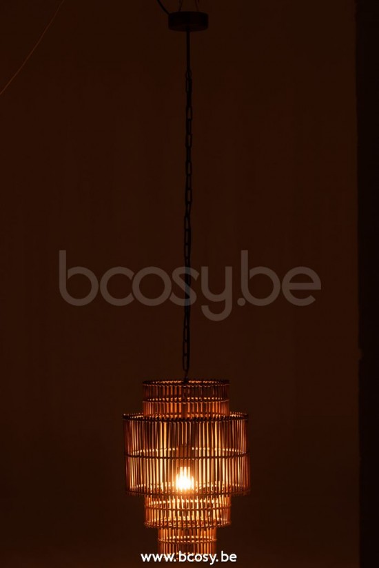 lampes suspendues suspensions pendantes Jolipa J Line Jline Lampe Suspendue 4 Etages Bambou Naturel