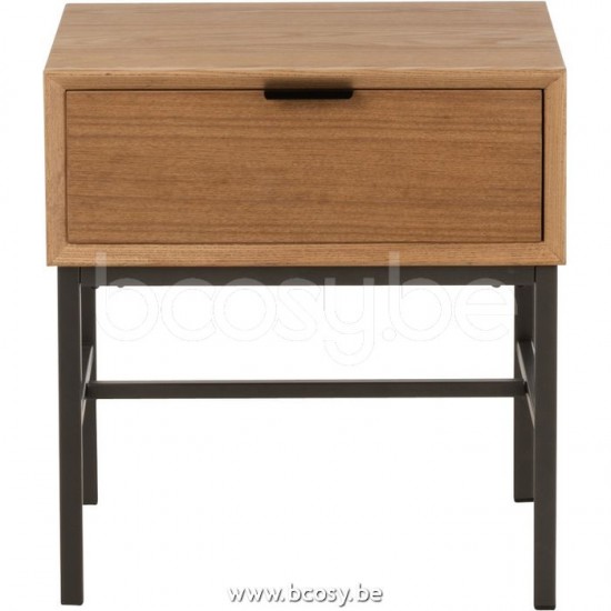 Jline 10605 strak landelijk nachtkastje met lade j line Meubels Meubles Furniture Möbel Muebles Mobili MEUBELEN Nachtkasten