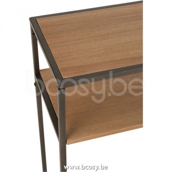J Line Jline Console 1 Cassetto Legno Metallo Naturale Consola 1 Cajon Madera Metal Natural