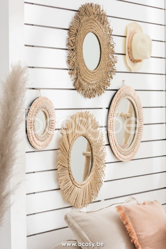 Jline Espejo Mona Conchas Rosa Claro Large