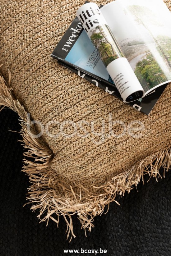 Jline Almohada Cuadrado Rafia Natural Small