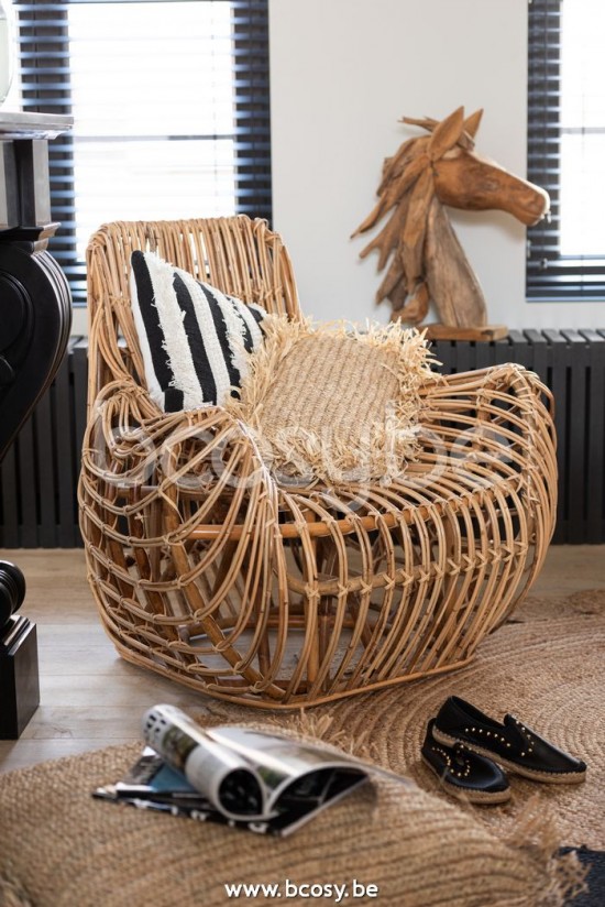 J Line Jline Cuscino Quadrato Raffia Naturale Small Almohada Cuadrado Rafia Natural Small