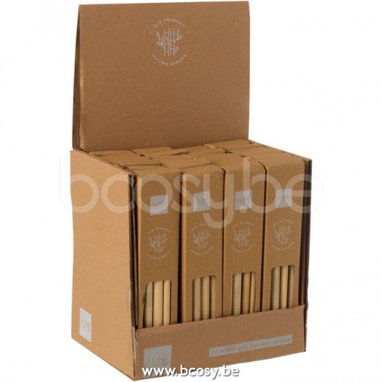 J Line Jline Doos 8Xrietjes Bamboe Naturel