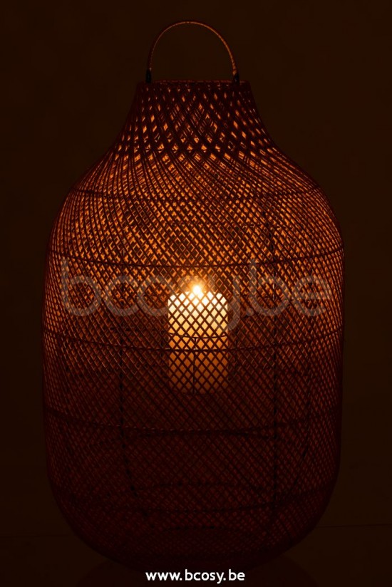 lanternes photophores Jolipa J Line Jline Lanterne Cylindrique Extra Large Rotin Naturel
