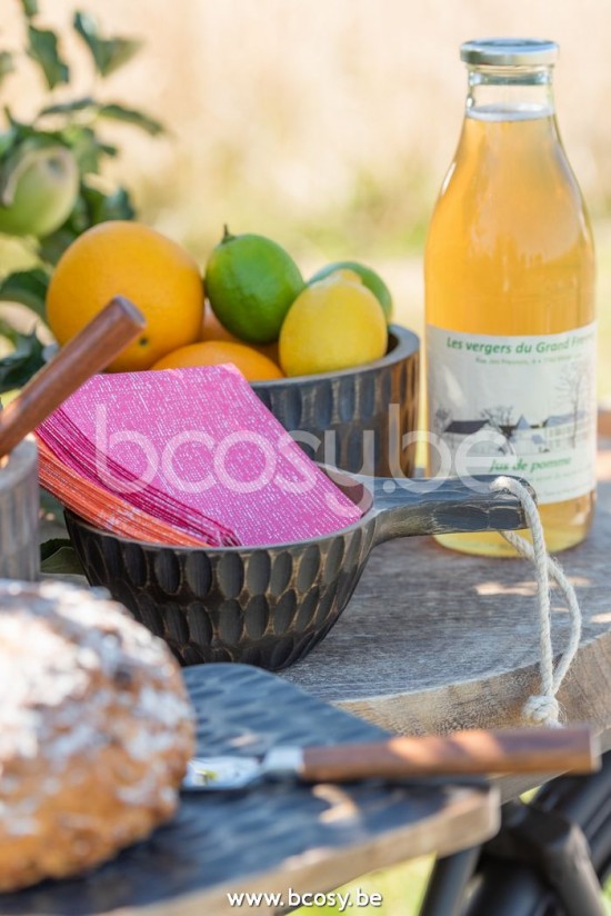 Jline Cuenco Asa Mango Madera Negro Marron