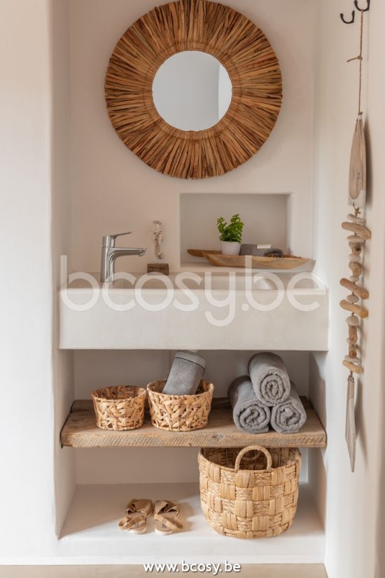 Jline Set De 3 Cestas Redondo Jacinto De Agua Natural