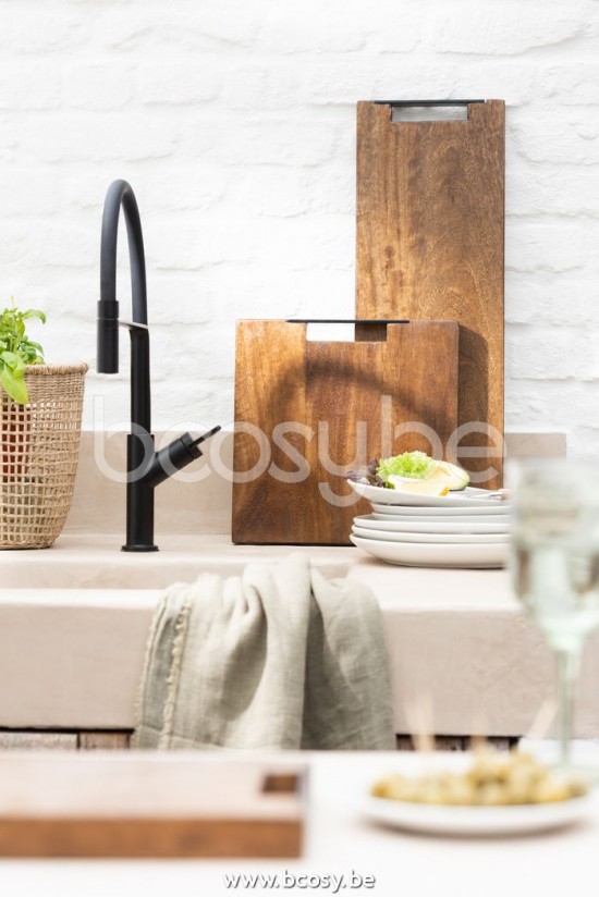 Jline Tabla De Cortar Cuadrado Mango Madera Marron Small