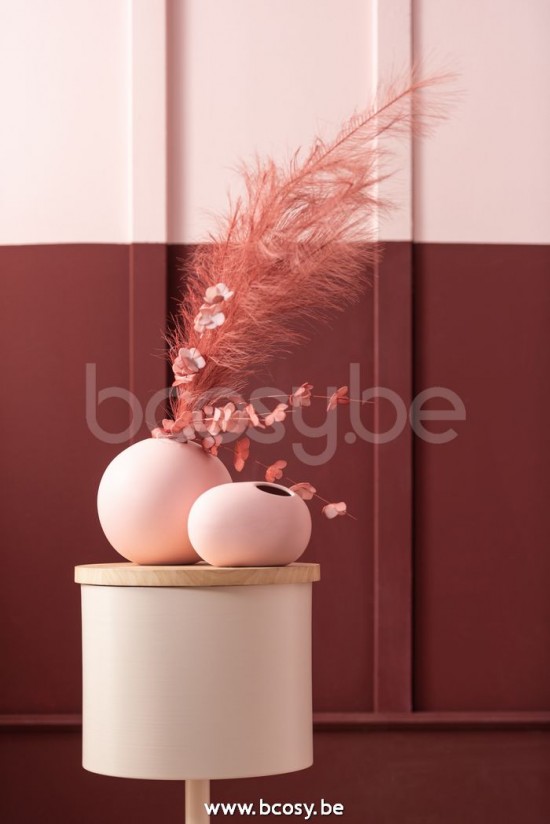 Jline Jarron Bola Ceramica Rosado Pastel Large