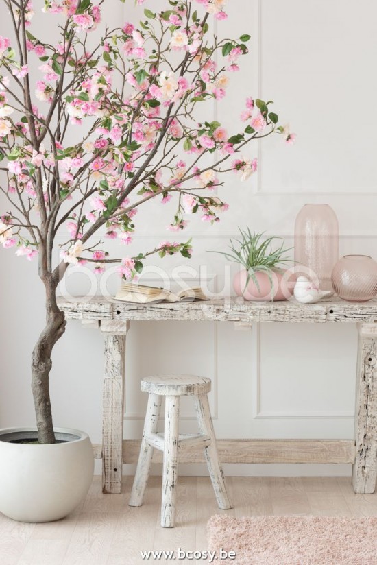 Jline Jarron Oval Ceramica Rosado Pastel Large