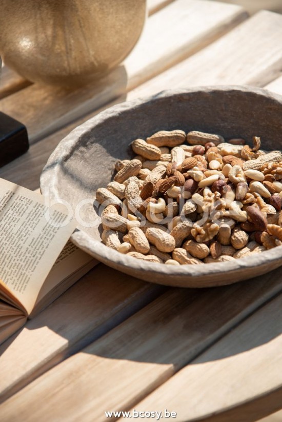 Jline Set De 3 Fuentes Chad Papel Mache Marron