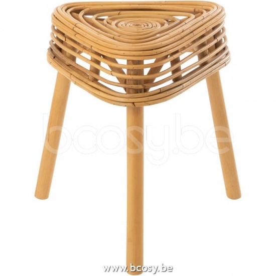 J Line Jline Hocker Dreieck Rattan Naturell runde hockern taburetts taburete