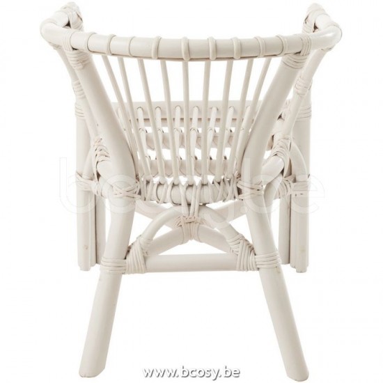 J Line Jline Kinderstoel Filou Rotan Wit