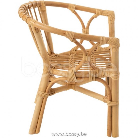 Chaises pour enfants Jolipa J Line Jline Chaise Enfant Filou Rotin Naturel