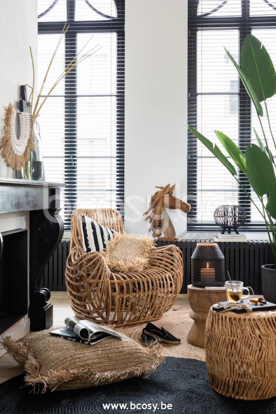 J Line Jline Poltrona Ana Rattan Naturale Sofa Ana Cana Natural