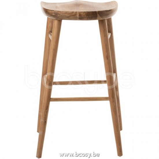J Line Jline Bar Stoel Ana Teak Hout Bruin