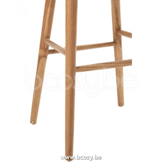 J Line Jline Bar Chair Ana Teak Wood Brown bar chairs stools