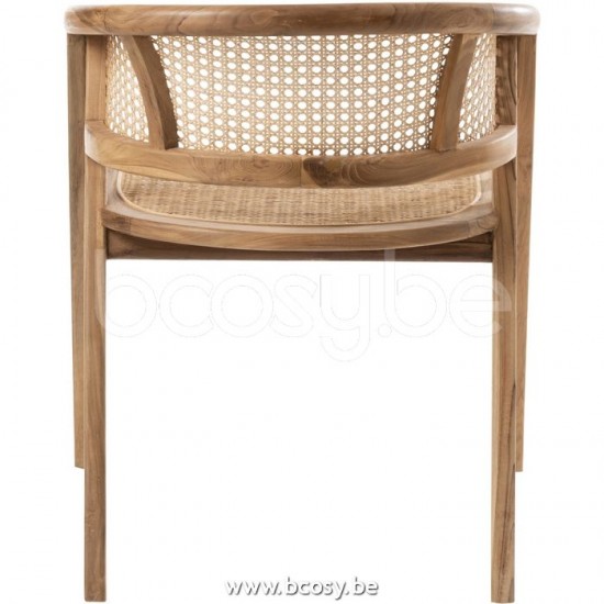 J Line Jline Stoel Ani Teak Hout Bruin