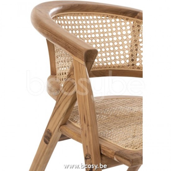 J Line Jline Sedia Ani Legno Teak Marrone Silla Ani Teak Madera Marron