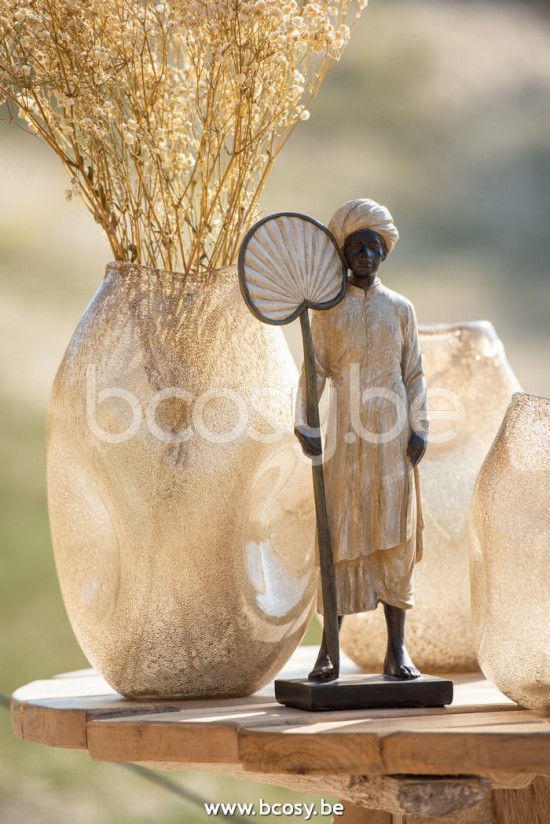 Jline Personaje Hindu De Pie Resina Beige Marron