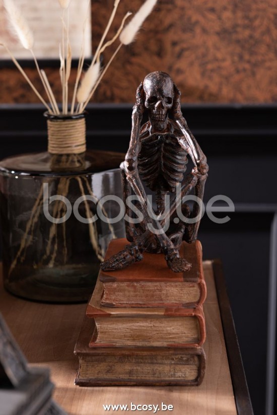 J Line Jline Scheletro Sentire Vedere Parlare Resina Bronzo Assortimento Di 3 Esqueleto Oir Ver Callarse Resina Bronce Surtido De 3