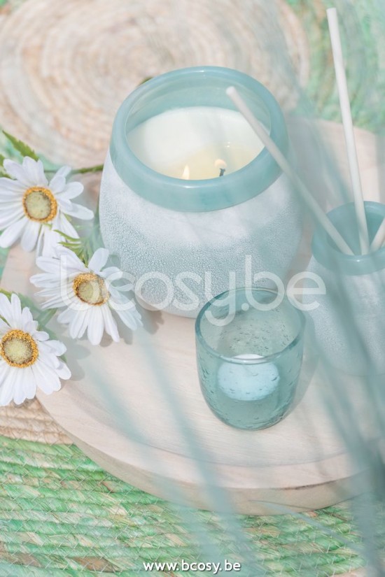 J Line Jline Porta T Light Bolle Vetro Acqua Small Fotosforo Burbujas Cristal Aqua Small