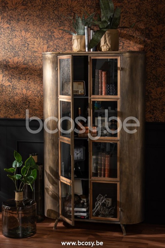 J Line Jline Vaso Safari Largo Marrone Chiaro Large Jarron Safari Ancho Marron Claro Large