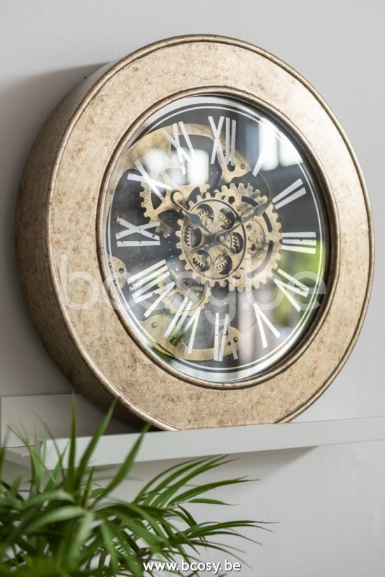 Jline Reloj Interior Mdf Antiguo Oro