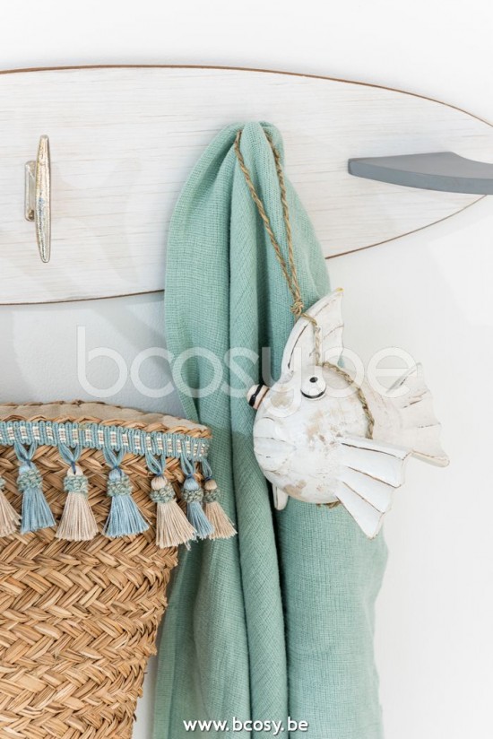 J Line Jline Borsa Mare Nappe Blu Beige Rattan Naturale Bolsa De Playa Borlas Azul Beis Cana Natural